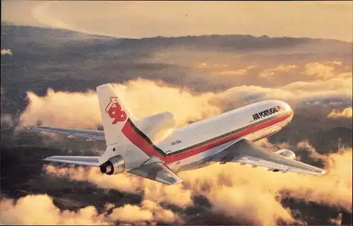 Ak TriStar 500, TAP, Air Portugal, Portugiesisches Passagierflugzeug im Flug