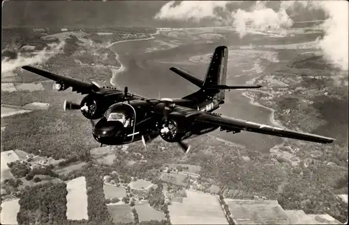 Ak Grumman G 89 Tracker, US Navy, US Amerikanisches Militärflugzeug