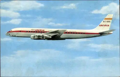 Ak Iberia Douglas DC 8 Turbofan, Spanisches Passagierflugzeug, EC ARC