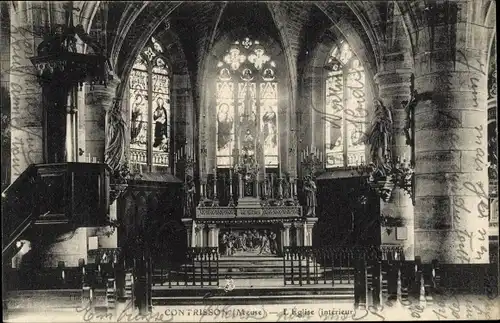 Ak Contrisson Meuse, Inneres der Kirche, Interieur de l'Eglise