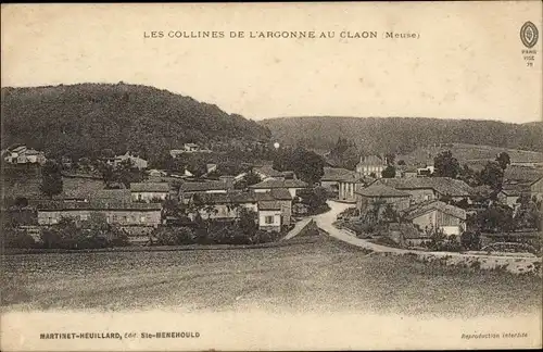 Ak Le Claon Meuse, Les Collines de l'Argonne au Claon