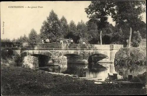 Ak Contrisson Meuse, Au grand Pont