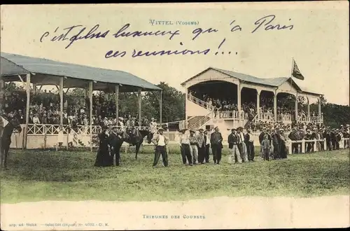 Ak Vittel Lothringen Vosges, Tribunes des Courses, Pferderennbahn