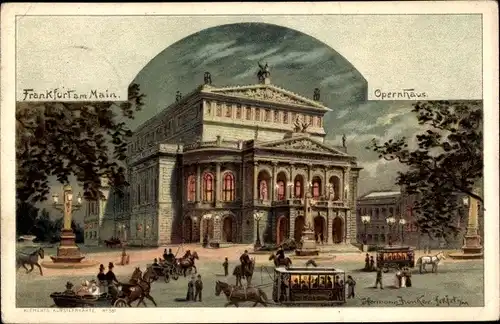 Künstler Litho Junker, Hermann, Frankfurt am Main, Opernhaus
