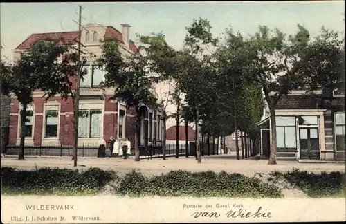 Ak Wildervank Groningen Niederlande, Pastorie der Geref. Kerk