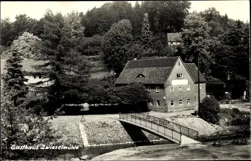 Foto Ak Zwiesel Berggießhübel in Sachsen, Gasthaus Zwieselmühle