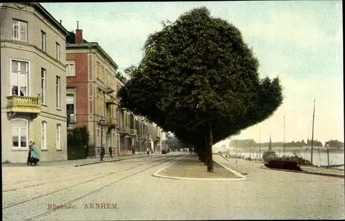 Ak Arnhem Gelderland Niederlande, Rijnkade