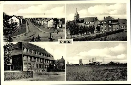 Ak Knapsack Hürth Nordrhein Westfalen, Siedlung, Kirche, Industrieanlagen