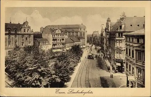 Ak Essen im Ruhrgebiet, Limbecker Platz, Straßenbahn