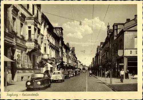 Ak Siegburg an der Sieg, Kaiserstraße, Autos