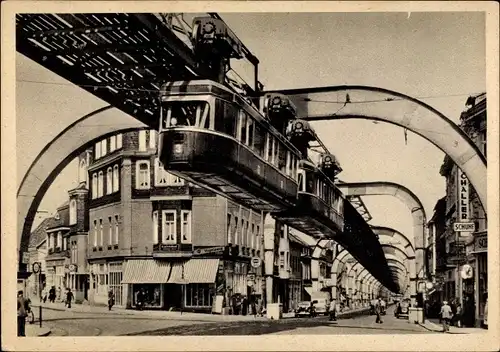 Ak Vohwinkel Wuppertal, Schwebebahn, Schuhgeschäft, Kaiserstraße