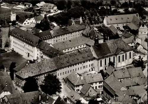 Ak Münnerstadt in Unterfranken, Augustiner Kloster, Luftbild