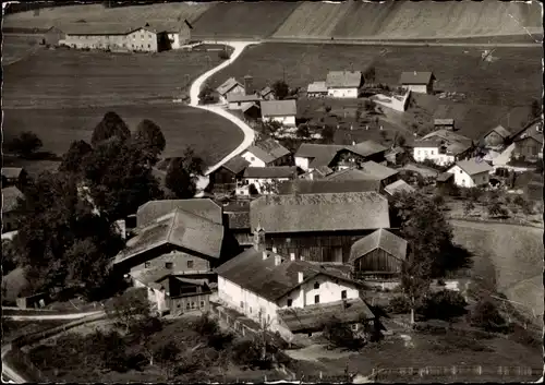 Ak Linden Geiersthal im Bayerischen Wald, Luftbild