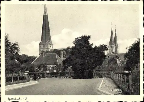 Ak Billerbeck in Westfalen, Straßenpartie mit Kirche