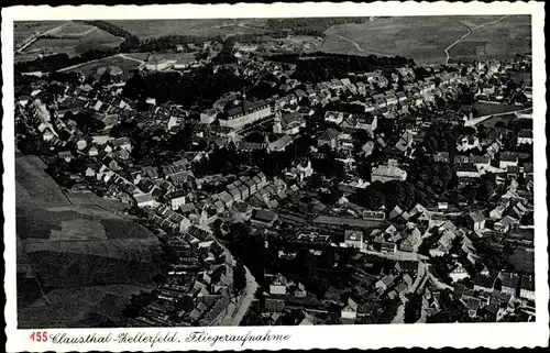 Ak Clausthal Zellerfeld im Oberharz, Fliegeraufnahme