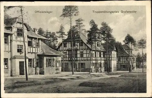 Ak Grafenwöhr in der Oberpfalz Bayern, Truppenübungsplatz, Offizierslager