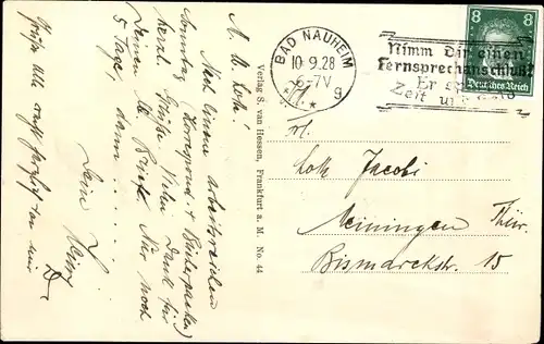 Ak Bad Nauheim in Hessen, Ludwigstraße, Deutsches Kurheim
