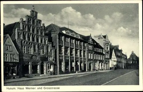 Ak Husum in Nordfriesland, Haus Werner in der Grosstraße, Thomas Hotel