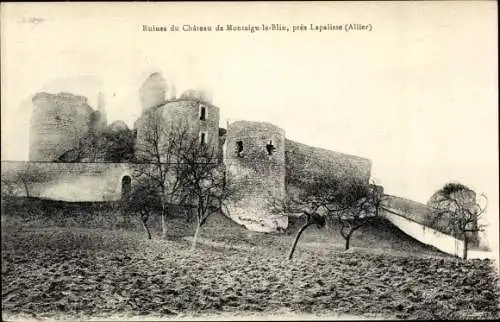 Ak Montaigut le Blin Allier, Ruines du Chateau