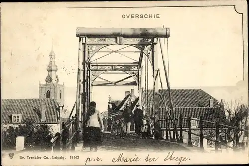Ak Overschie Rotterdam Südholland, Brug, Brücke