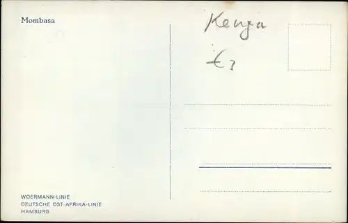 Ak Mombasa Kenia, Straßenpartie