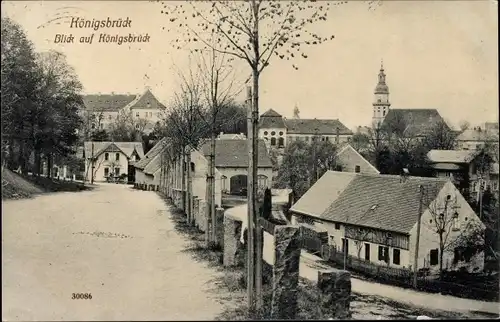 Ak Königsbrück in der Oberlausitz, Blick auf den Ort