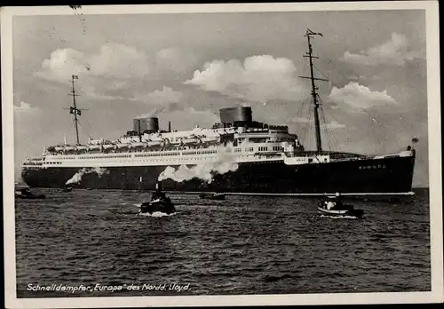 Ak Schnelldampfer Europa, Norddeutscher Lloyd NDL