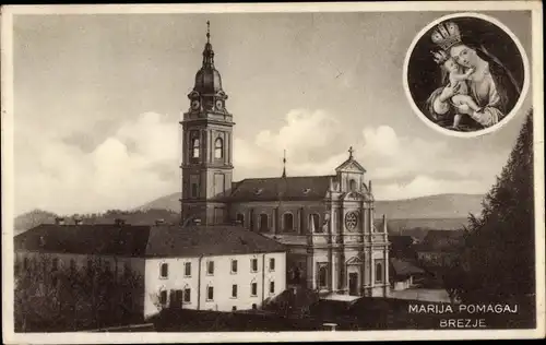 Ak Brezje Pirkendorf in der Oberkrain Slowenien, Marija Pomagaj, Kirche