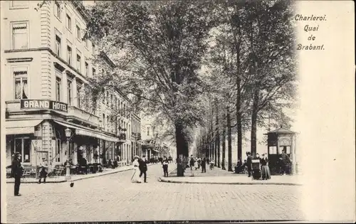 Ak Charleroi Wallonien Hennegau, Quai de Brabant, Grand Hotel