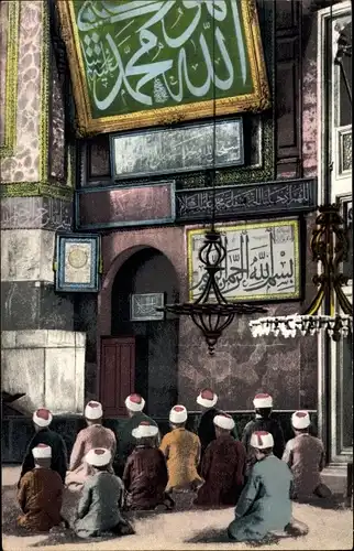 Ak Konstantinopel Istanbul Türkei, Sainte Sophie, la Priere, Moslems beim Gebet