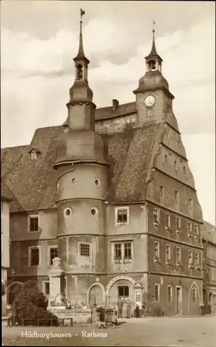 Ak Hildburghausen in Thüringen, Rathaus, Denkmal