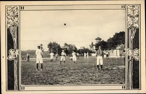 Passepartout Ak Männer beim Volleyball
