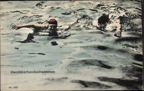 Ak Handüberhandschwimmen, Schwimmer