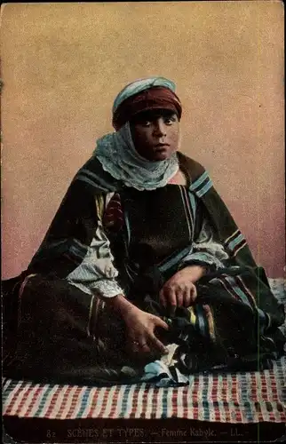 Ak Scenes et Types, Femme Kabyle, Maghreb