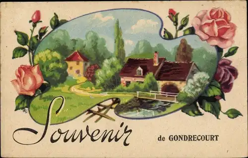 Künstler Ak Gondrecourt Meuse, Dorfpartie