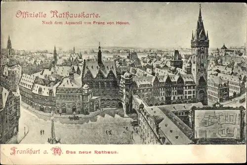 Künstler Ak Hoven, Franz von, Frankfurt am Main, Das neue Rathaus