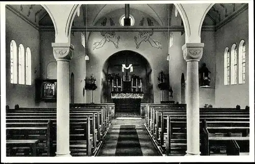 Ak Bergen Enkheim Frankfurt am Main, Inneres der Kath. Kirche