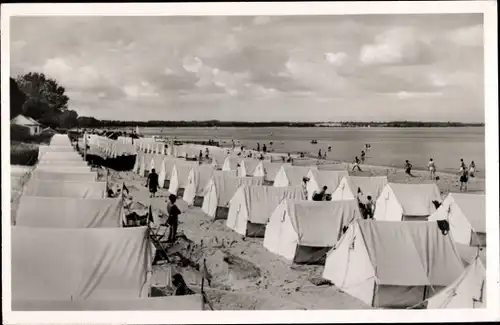 Ak Ostseebad Scharbeutz in Ostholstein, Zelthotelstadt, Camping am Strand