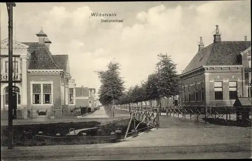 Ak Wildervank Groningen Niederlande, Stationsstraat