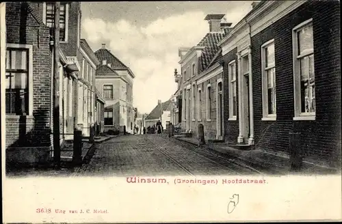 Ak Winsum Groningen Niederlande, Hoofdstraat