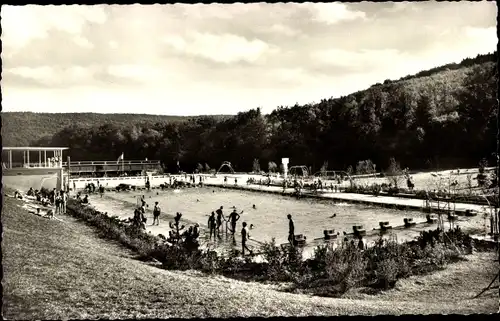 Ak Heidenheim an der Brenz, Waldbad mit Gästen