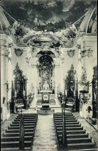 Ak Roggenburg Schwaben Bayern, Inneres d. Schlosskirche