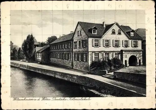 Ak Witzenhausen in Hessen, Deutsche Kolonialschule, Gesamtansicht, Tor, Kai