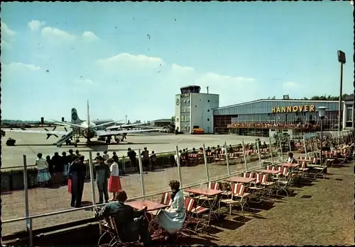 Ak Hannover in Niedersachsen, Flughafen, Terrassenpartie