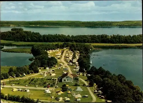 Ak Plön am See Holstein, Campingplatz Spitzenort, Fliegeraufnahme