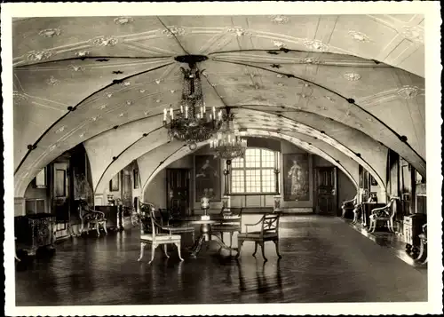 Ak Glücksburg an der Ostsee, Schloss Glücksburg, Roter Saal