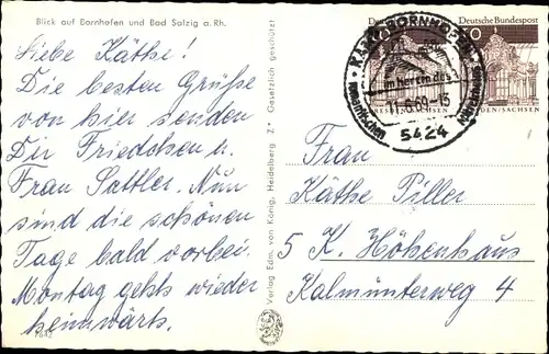 Ak Kamp Bornhofen am Rhein, Bad Salzig Boppard, Kirche, Dampfer