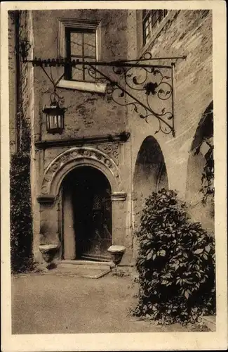 Ak Lauenstein Ludwigsstadt in Oberfranken, Burg Lauenstein, Portal zum Thüna Flügel