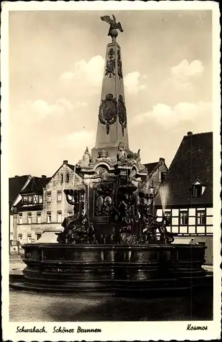 Ak Schwabach in Mittelfranken Bayern, Schöner Brunnen
