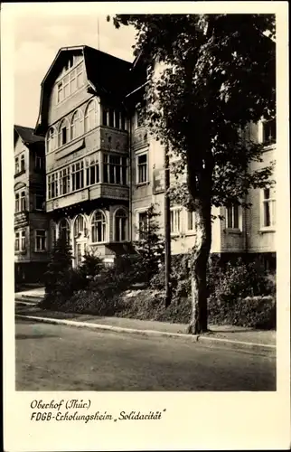 Ak Oberhof im Thüringer Wald, FDGB Erholungsheim Solidarität